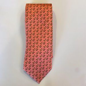 Brand New 100% Silk Peter Blair Pink Duck Pattern Print Tie